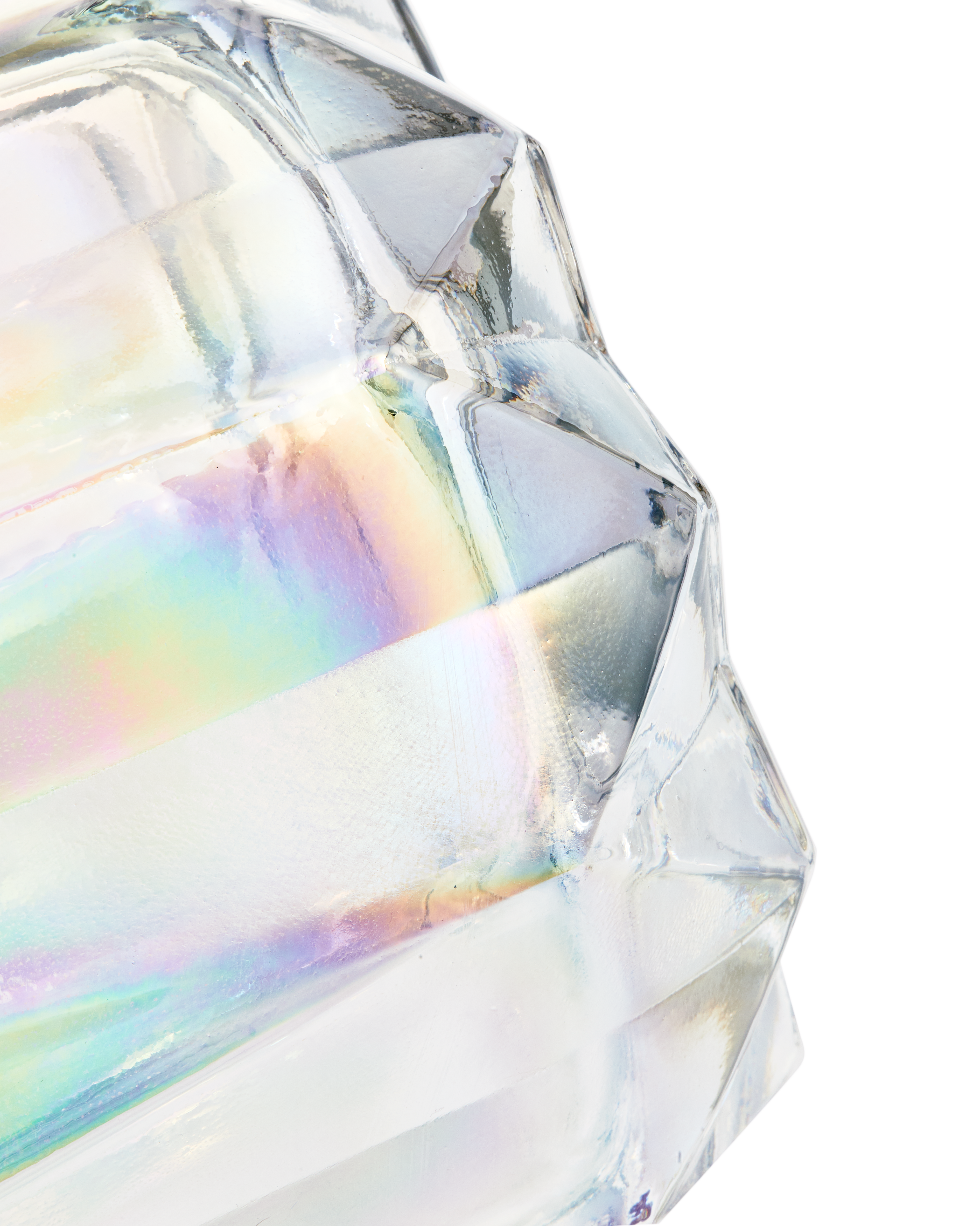 Glass Folds vase, L - multi